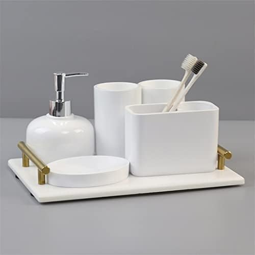 Набор от Тоалетни принадлежности SEASD Nordic Wash Set За Баня Притежателя на Електрическа Четка за зъби Чаша Вода За Уста Баня