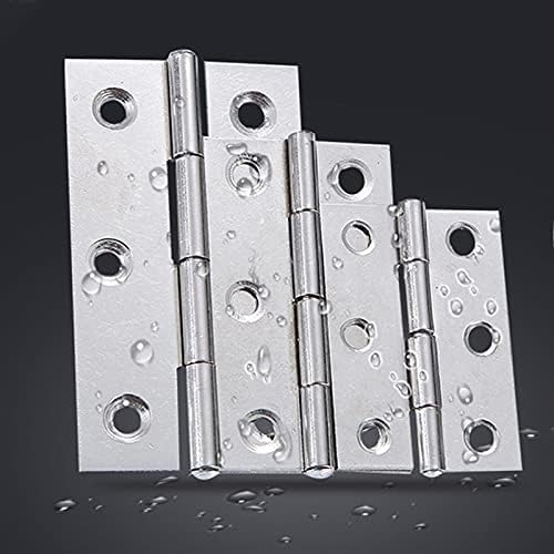 RTYUIE 5 парчета за 1/1,5/2/2,5/3 инчови мини-плоски панти за врати и прозорци на кабинета от неръждаема стомана, дървена кутия,
