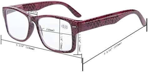 Eyekepper 5-Pack Кутия Панти С Шарките На Правоъгълни Очила За Четене За Жени + 2,5