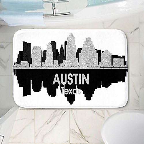 Постелки за баня или кухня от пяна с памет ефект Dia Noche от Радка Вик - City IV Остин, Тексас - Големи 34 x 21 инча