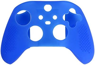 Силиконов Защитен Кожен калъф Soft Shell Case контролера на Xbox ONE X Skin Cover (син)