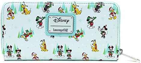 Loungefly Disney Classics, Портфейла На Дисни Holiday Sensational Six, Мики Маус, Мини Маус Доналд, Дейзи Гуфи Плутон