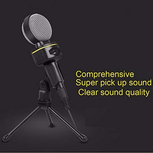 Професионален кондензаторен микрофон за запис на звук UXZDX със Статив-притежател на дължина на кабел: 2,0 м
