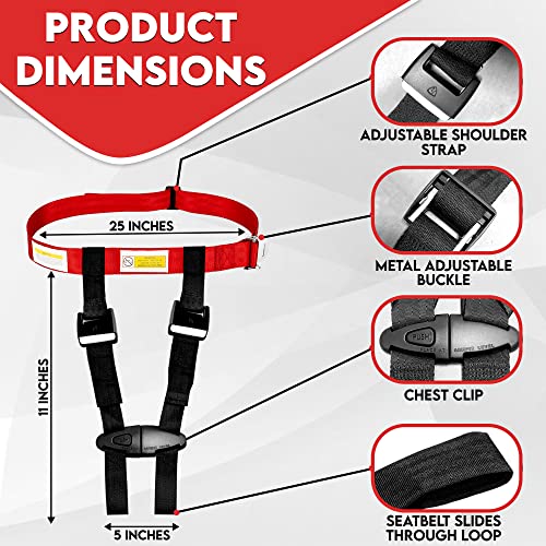 Предпазни колани за пътуване в самолет за деца, подобрени метална катарама, Удерживающая система предпазва детето Си от изненади.