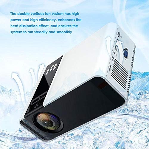 Мини Led проектор ASHATA, 1080P Led Проектор за домашно кино Ultra-HD, Портативен Интелигентен Проектор с вход HDMI USB VGA AV (Версия