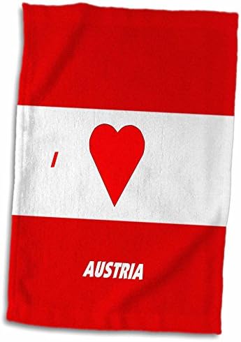 Кърпа 3D Rose I Love Austria TWL_51543_1, 15 x 22, Бяло