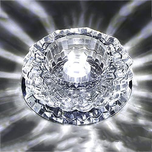 YHQSYKS 10 бр. led лампа с кристали 3 W/5 W led осветителни тела с преграда във формата на цвете, антибликовые прожектори за украса на помещения, бяла светлина, топла светлина,