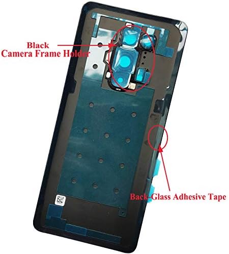 подмяна на задната стъклен капак на задния панел OnePlus 8 Pro за OnePlus 8 Pro 5G 6,78 (НЕ за OnePlus 8 6,55, не за OnePlus 8T 6,55) (1 + 8 Pro 6,78/черно/обектива на камерата)