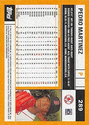 Архив На Topps 2020 #289 Педро Мартинес Ню Йорк-Бейзбол Бостън Ред Сокс