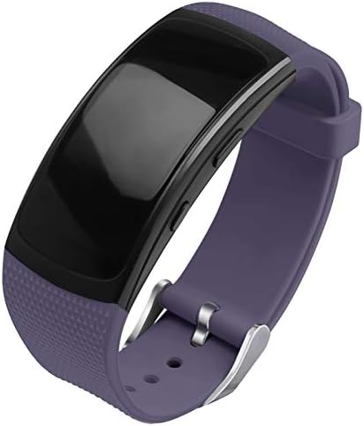 OenFoto Съвместим каишка Gear Fit2 Pro/Fit2, Разменени Силиконов Ремък за Samsung Gear Fit2 Pro SM-R365/Gear Fit2 SM-R360 Smartwatch (Сив)