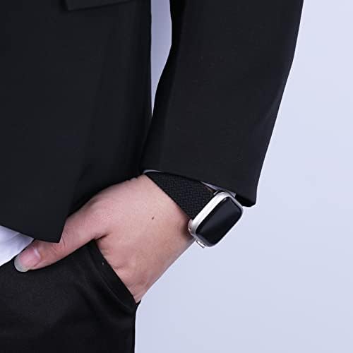 Beiziye е Съвместим с джапанки Apple Watch iWatch 49 мм 45 мм 44 мм 42 мм 41 мм 40 мм, 38 мм, Регулируема Сплетен Спортен гривна Solo Loop с еластични гумени ленти за Apple Watch Ultra и Series 8 7 6 SE 5 4 3 2 1