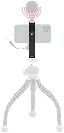 Закопчалка за телефон JOBY GripTight 360, Компактно и здраво закрепване за смартфон с резба 1/4-20 и двойна стена за аксесоари, подходящи за смартфони с дължина 6,7 до 8,8 см, чере