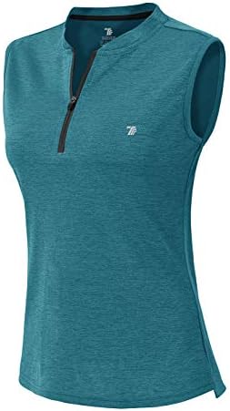 Женски тенис Риза за голф YSENTO Dry Fit, Без ръкави, с цип, Без яка, UPF 50 +, Върхове за практикуване на Йога в салона, Ризи