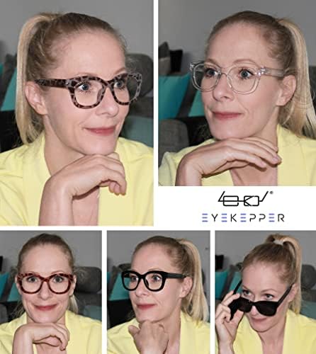 Eyekepper Спестете 10% на 5 опаковки женски очила за четене в ретро стил голям размер, и 4 опаковки четец с квадратна дизайн голям размер + 1,00