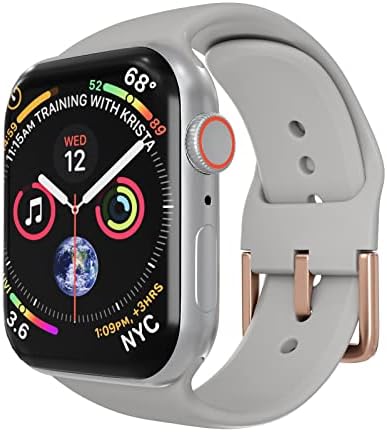 Силиконов ремък за часа, съвместим с Apple Watch 38 мм 40 мм 42 мм 44 мм за жени и мъже, мек Спортен Взаимозаменяеми каишка, съвместима