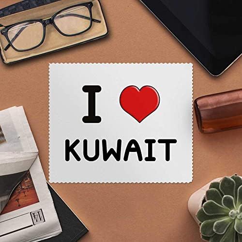Azeeda 2 x Кърпички за почистване на лещи и очила от микрофибър I Love Kuwait (LC00018016)