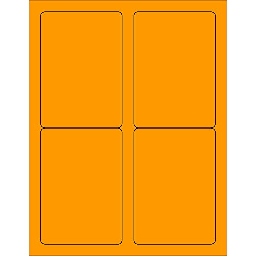 Изпрати Сега Доставка на лазерни етикети SNLL176OR Tape Logic Rectangle 3 1/2 x 5 луминесцентно оранжев цвят (опаковка от 400 броя)