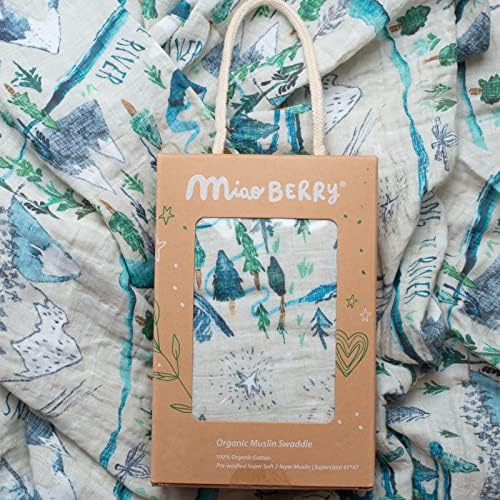 Miaoberry, Комплект от Органичен Плат За Свободни Малки Момчета, едно Одеяло и Шапчица, Неутрален Комплект Унисекс За Новородено|