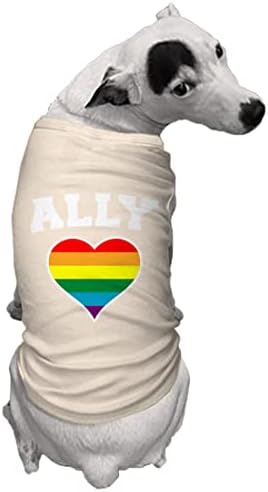 Тениска за кучета на Съюзническите Rainbow Сърце - Supporter (Тъмно сиво, X-Large)