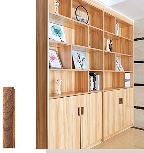 Дървени дръжки за Кухненски шкаф, Дръжки за чекмеджета Мебели, дръжки на Вратите на гардероба-4 опаковки - (Цвят: орех Размер: дупка
