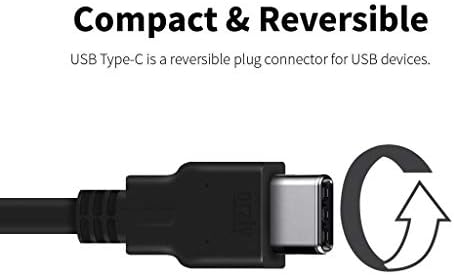 Бързо зареждане на USB 3.0 Type-C и кабел за трансфер на данни Съвместим с Oppo магистрала a57! (18 W Черен 1 М 3,2 метра)