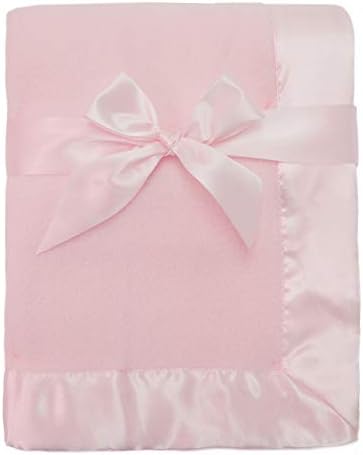 Флисовое одеяло American Baby Company 30 X 40 2 Сатенени наслоявания, Розово, за момичета