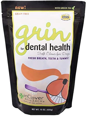 InClover Optagest Ежедневна поддръжка на храносмилането и имунитета за кучета и котки (10,5 грама) и Дъвчене паста Grin Ежедневните Грижи за зъбите за кучета (15 унция)