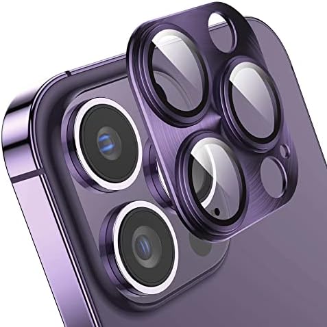 [2] Защитно фолио за обектива на камерата LONGCIYU, съвместима с iPhone 14 Pro Max 6,7 инча＆ iPhone 14 Pro 6,1 инча [Закалено стъкло