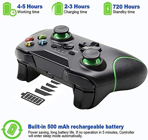 Безжичен контролер JINHOABF за Xbox One, геймпад с честота от 2.4 Ghz и е съвместим с Xbox One/One S/One X/One X Series/S/Elite/PC