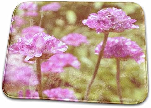 3D Фотография пури в ограничени бройки Розови Диви цветя цветенце - Постелки за баня (rug-29427-1)