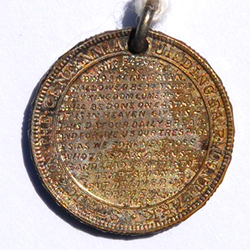 1879 г. на Панаира на щата Пенсилвания Молитвата на Господа Сребърен Медал Монета Глоба