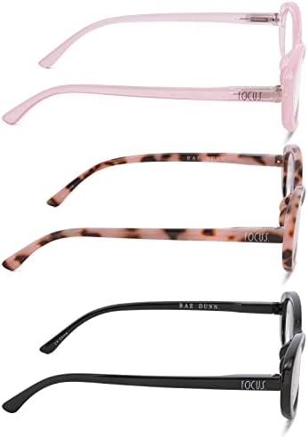 Очила за четене премиум-клас Rae Dunn IRIS - 3 опаковки с фирмения шрифт IN FOCUS в твърд калъф