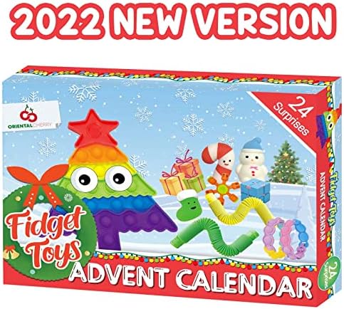 Адвент-Календар 2023-24 Дни, изненади Играчки-Неспокойни в насипно състояние - Адвент Календари с обратно броене на Коледните празници - Сензорни играчки-Подаръци за д