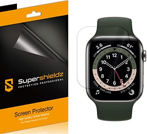 (3 опаковки) Защитно фолио Supershieldz, предназначена за Apple Watch SE 44 мм Series 6/5/4 (44 мм), с прозрачен екран с висока разделителна способност (TPU)