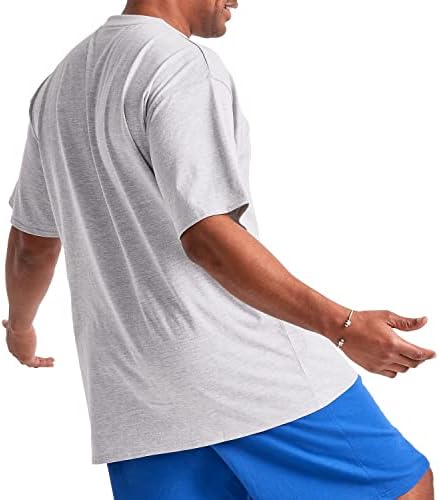 Мъжки t-shirt Champion, Памучен тениска с кръгло деколте, Риза за средното тегло Надпис (обл. или Big & Tall)