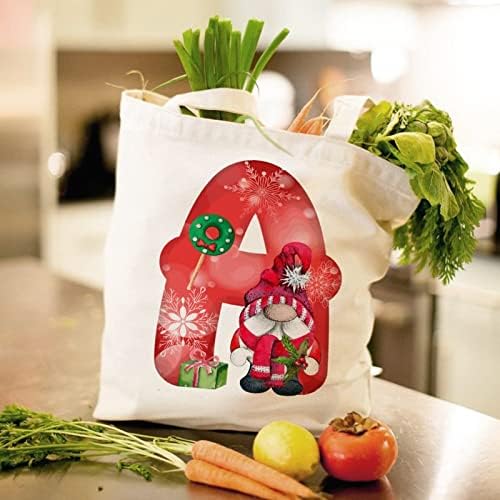 Коледни холщовые чанти с надпис I Gnome с монограм, подарък пазарна чанта, чанта, подарък за младоженци, сватбен подарък