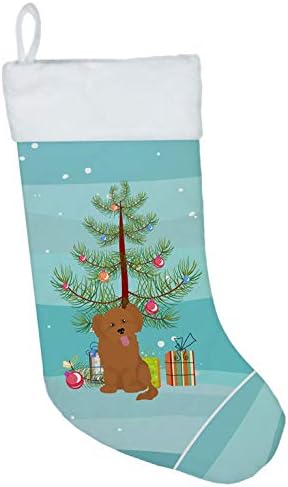 Carolin's Treasures CK3891CS Shih Пу #3 Коледни Чорапи за Коледната Елха, Чорапи За Окачване на Камината, Коледен Сезон, декорация за Партита, Семейни Празнични Украси,