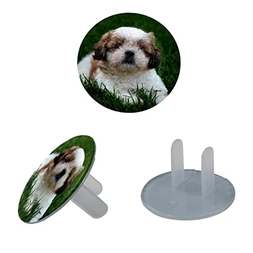 Капачки за ключове за малки кученца от породата Ши-дзъ 12 бр. - Защитни капачки за контакти, за деца – Здрави и устойчиви – Лесно да защитават вашите контакти от деца
