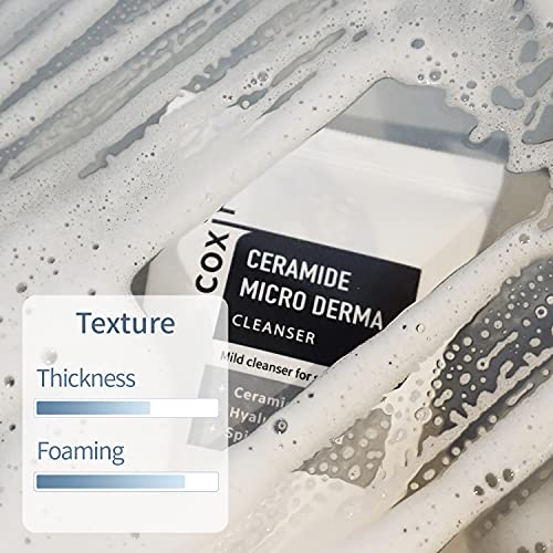 COXIR] Ceramide Micro Derma Cleanser (120 мл, 4,23 течни унции) - |Чиста красота | Мек прозрачен гел, без парабени, с ниско рН дълбоко хидратиращ пенящееся почистващо средство е подходящ з
