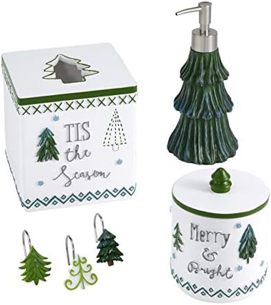 Комплект кърпи Avanti Lines Christmas Trees Collection от 2 теми, бял