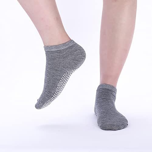 Esaroll Нескользящие Чорапи за Йога с дръжки за Пилатес, Балет, металообработващи машини, Боси, Болнични Мини Чорапи за Жени на