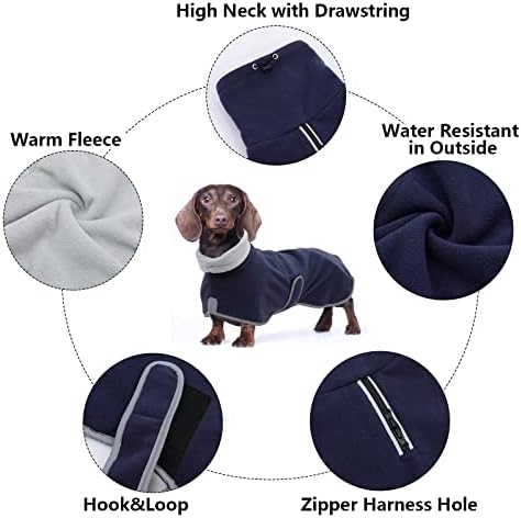 Флисовые палто за кучета порода Дакел, идеални за такси, Зимно яке за малки кученца Сосисочного Вайнера с светоотражающей покритие