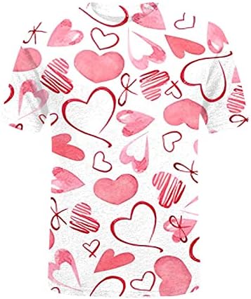NOKMOPO Дамски Ежедневни Ризи С Къс Ръкав Модни Удобни Ежедневни Блузи С кръгло деколте и принтом, Блуза С Къс Ръкав