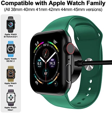 ???? ???????? за зарядно устройство Apple Watch Магнитен Кабел за бързо зареждане [3,9 фута / 1.2 m] [Преносими] Магнитна Безжична зареждане, което е съвместимо с Apple Watch Серия Ultra/8/7/6