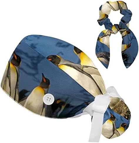 Регулируема работна Шапка Animal Penguin с Бутони /Бантиком, Ластикът за коса със Спортна Лента, Стирающаяся