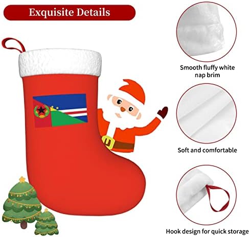 TZT Флаг Кабо Верде, Коледни Чорапи, Коледни Празнични Подаръци за семейни Празнични украси 18 Инча