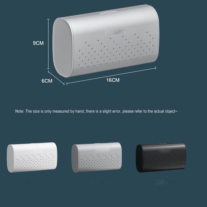 Кутия за сапун DHDM, Стенен държач за сапун, Здрав калъф за сапун, лесно моющийся Контейнер за сапун (Цвят: черен, размер: 9 * 6 * 16 см)