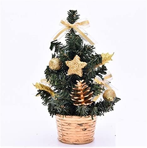Коледно дърво DEFLAB, Коледна елха 20 см, Изкуствена Маса, Мини Коледна Елха, Украса за дома, Празничен Миниатюрен подарък за Ден