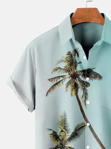 Летни Хавайски Ризи Romever с Принтом за мъже, Продажните Ризи с Копчета с Къс ръкав