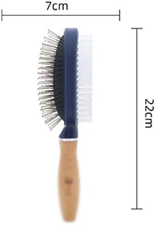 UXZDX Гребен за домашни любимци, Гребен с двупосочна дръжка, четка за коса с възел и Плаващ Масажът гребен за коса-Аксесоари за домашни любимци (Размер: 22 см)